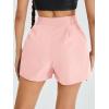imageFloerns Womens Casual Solid High Waist Wide Leg Shorts with PocketLight Pink