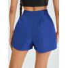 imageFloerns Womens Casual Solid High Waist Wide Leg Shorts with PocketRoyal Blue