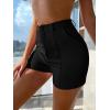 imageFloerns Womens Casual Solid High Waist Wide Leg Shorts with PocketSkinny Black
