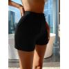 imageFloerns Womens Casual Solid High Waist Wide Leg Shorts with PocketSkinny Black