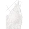 imageFloerns Womens Sexy Lace V Neck Criss Cross Back Bralette Crop TopBlack White