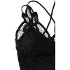 imageFloerns Womens Sexy Lace V Neck Criss Cross Back Bralette Crop TopBlack White