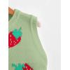 imageFloerns Womens Sleeveless Round Neck Cute Strawberry Sweater Vest Crop Shirt TopMint Green