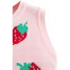 imageFloerns Womens Sleeveless Round Neck Cute Strawberry Sweater Vest Crop Shirt TopPink
