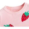 imageFloerns Womens Sleeveless Round Neck Cute Strawberry Sweater Vest Crop Shirt TopPink