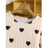 imageFloerns Girls Long Sleeve Mock Neck Rib Knit Fitted Pencil DressApricot Dots