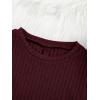 imageFloerns Girls Long Sleeve Mock Neck Rib Knit Fitted Pencil DressBurgundy