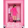 imageFloerns Girls Long Sleeve Mock Neck Rib Knit Fitted Pencil DressHot Pink