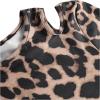 imageFloerns Girls Long Sleeve Mock Neck Rib Knit Fitted Pencil DressLeopard