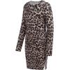 imageFloerns Girls Long Sleeve Mock Neck Rib Knit Fitted Pencil DressLeopard