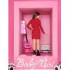 imageFloerns Girls Long Sleeve Mock Neck Rib Knit Fitted Pencil DressRed