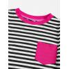 imageFloerns Womens Casual Striped Crew Neck Short Sleeve T Shirts Tee TopsBlack White Pink Multi