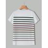 imageFloerns Womens Casual Striped Crew Neck Short Sleeve T Shirts Tee TopsWhite Cream Multi