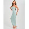 imageFloerns Womens Sleeveless Tube Top Sexy Strapless Bodycon Maxi Club DressMint Green