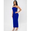 imageFloerns Womens Sleeveless Tube Top Sexy Strapless Bodycon Maxi Club DressRoyal Blue Solid