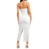 imageFloerns Womens Sleeveless Tube Top Sexy Strapless Bodycon Maxi Club DressWhite