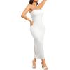 imageFloerns Womens Sleeveless Tube Top Sexy Strapless Bodycon Maxi Club DressWhite