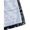 imageFloerns Boys 2 Pcs Boho Paisley Print Drawstring Waist Summer Beach Shorts with PocketsLight Grey