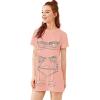 imageFloerns Womens Funny Lingerie Nightgown Cute Print Tshirt SleepdressPink