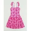 imageFloerns Womens One Piece Swimsuit Frill Trim Bathing Suit with Beach SkirtPink