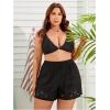 imageFloerns Womens Plus Size Swim Board Shorts with Pockets Bathing Suit ShortsBlack B