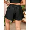 imageFloerns Womens Plus Size Swim Board Shorts with Pockets Bathing Suit ShortsBlack Drawstring