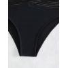 imageFloerns Womens Solid Twist Front High Cut Hollow Out Cheeky V Cut Bikini BottomsBlack