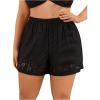 imageFloerns Womens Plus Size Swim Board Shorts with Pockets Bathing Suit ShortsBlack B