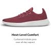 imageAllbirds Mens Tree Runners Everyday Sneakers Machine Washable Shoe Made with Natural MaterialsBotanic Red Blizzard Sole