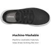 imageAllbirds Mens Tree Runners Everyday Sneakers Machine Washable Shoe Made with Natural MaterialsJet Black White Sole