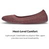 imageAllbirds Womens Tree Breezers Knit Ballet Flats SlipOn Everyday Round Toe Shoes Machine Washable Made with Natural MaterialsBotanic Red Botanic Red Sole