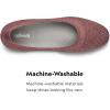 imageAllbirds Womens Tree Breezers Knit Ballet Flats SlipOn Everyday Round Toe Shoes Machine Washable Made with Natural MaterialsBotanic Red Botanic Red Sole