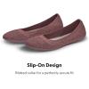 imageAllbirds Womens Tree Breezers Knit Ballet Flats SlipOn Everyday Round Toe Shoes Machine Washable Made with Natural MaterialsBotanic Red Botanic Red Sole