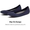 imageAllbirds Womens Tree Breezers Knit Ballet Flats SlipOn Everyday Round Toe Shoes Machine Washable Made with Natural MaterialsHazy Indigo Hazy Indigo Sole