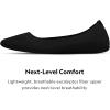 imageAllbirds Womens Tree Breezers Knit Ballet Flats SlipOn Everyday Round Toe Shoes Machine Washable Made with Natural MaterialsJet Black Black Sole