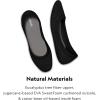 imageAllbirds Womens Tree Breezers Knit Ballet Flats SlipOn Everyday Round Toe Shoes Machine Washable Made with Natural MaterialsJet Black Black Sole