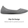 imageAllbirds Womens Tree Breezers Knit Ballet Flats SlipOn Everyday Round Toe Shoes Machine Washable Made with Natural MaterialsMist Dark Grey Sole