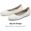 imageAllbirds Womens Tree Breezers Knit Ballet Flats SlipOn Everyday Round Toe Shoes Machine Washable Made with Natural MaterialsNatural White Natural White Sole