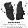imageAllbirds Womens Tree Runners Everyday Sneakers Machine Washable Shoe Made with Natural MaterialsJet Black Black Sole