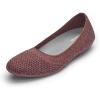 imageAllbirds Womens Tree Breezers Knit Ballet Flats SlipOn Everyday Round Toe Shoes Machine Washable Made with Natural MaterialsBotanic Red Botanic Red Sole