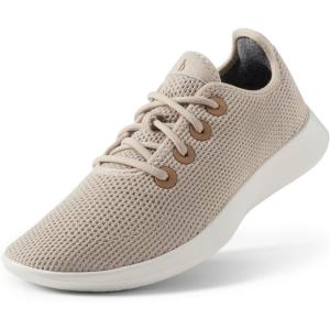 imageAllbirds Mens Tree Runners Everyday Sneakers Machine Washable Shoe Made with Natural MaterialsRugged Beige Natural White Sole