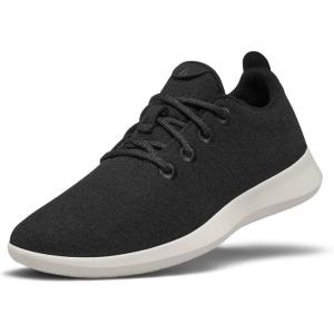 imageAllbirds Mens Wool Runners Everyday Sneakers Machine Washable Shoe Made with Natural MaterialsTrue Black Cream Sole
