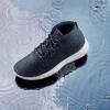 image:imageAllbirds Mens Wool Runnerup Mizzle WaterRepellent HighTop Wool SneakersDark Grey Natural White Sole
