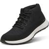 image:imageAllbirds Mens Wool Runner NZ Mid Waterproof Comfortable MidCut Sneaker with TractionNatural Black Natural White Sole