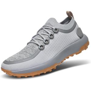 image:imageAllbirds Mens Trail Runner Breathable All Traction Hiking ShoesMedium Grey Rugged Khaki Sole