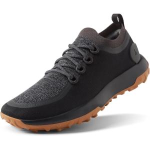 image:imageAllbirds Mens Trail Runner Breathable All Traction Hiking ShoesNatural Black Rugged Khaki Sole