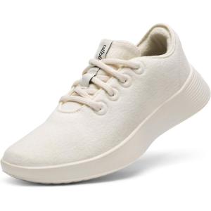 image:imageAllbirds Mens Wool Runner Go Breathable Merino Wool SneakersNatural White Natural White Sole