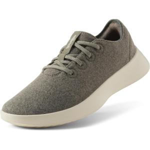 image:imageAllbirds Mens Wool Runner Go Breathable Merino Wool SneakersRugged Green Stony Cream Sole