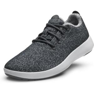 image:imageAllbirds Mens Wool Runner Mizzle WaterRepellent Breathable Casual Walking Sneakers Made with EcoFriendly Merino WoolDark Grey Light Grey Sole