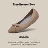 image:imageAllbirds Womens Tree Breezer Knit Ballet Flats SlipOn Everyday Round Toe Shoes Machine Washable Made with Natural MaterialsBark Brown  Bow